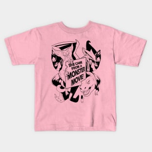 She Came From a Monster Movie! Kids T-Shirt